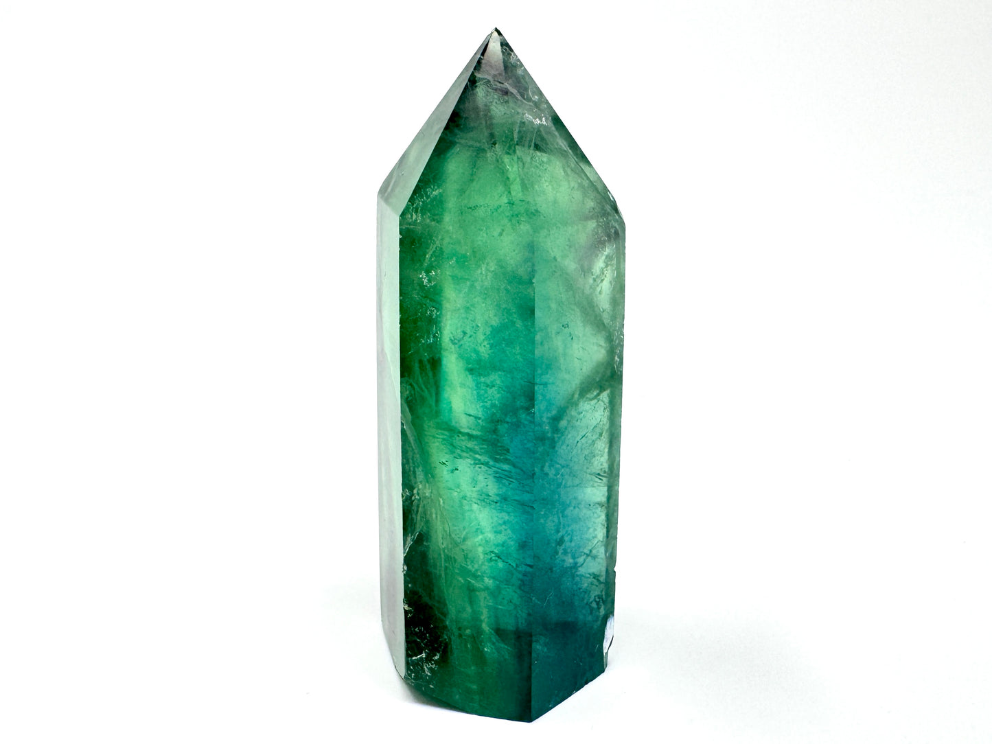 Blue And Green Fluorite Crystal Point 6cm