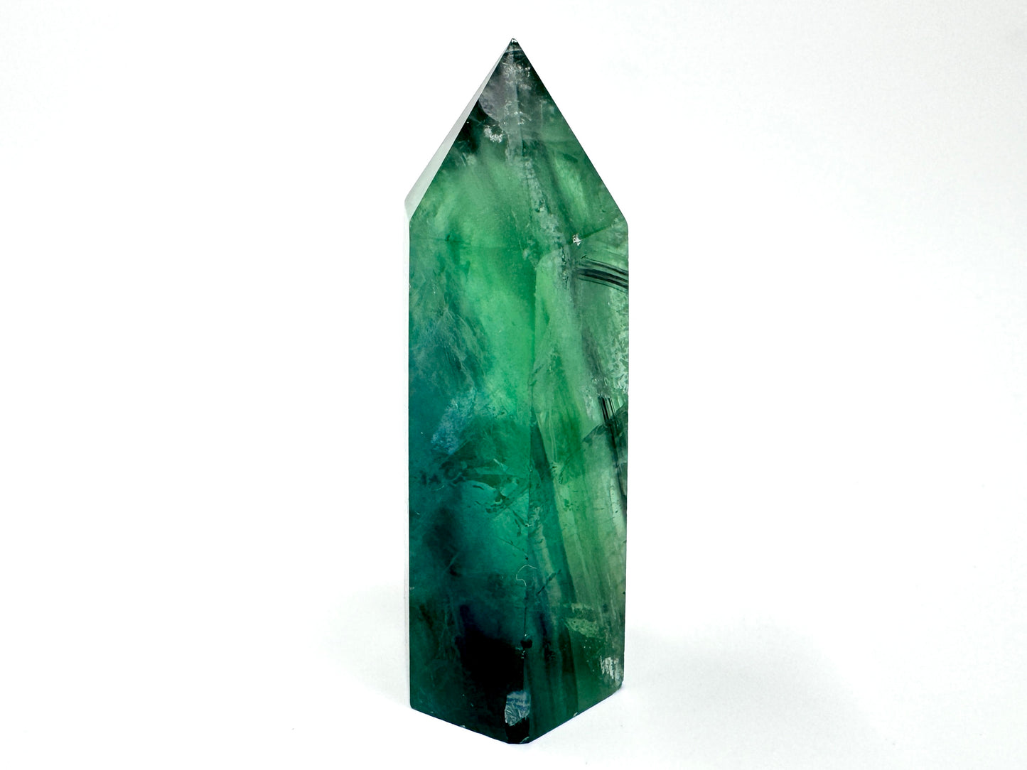 Blue And Green Fluorite Crystal Point 6cm