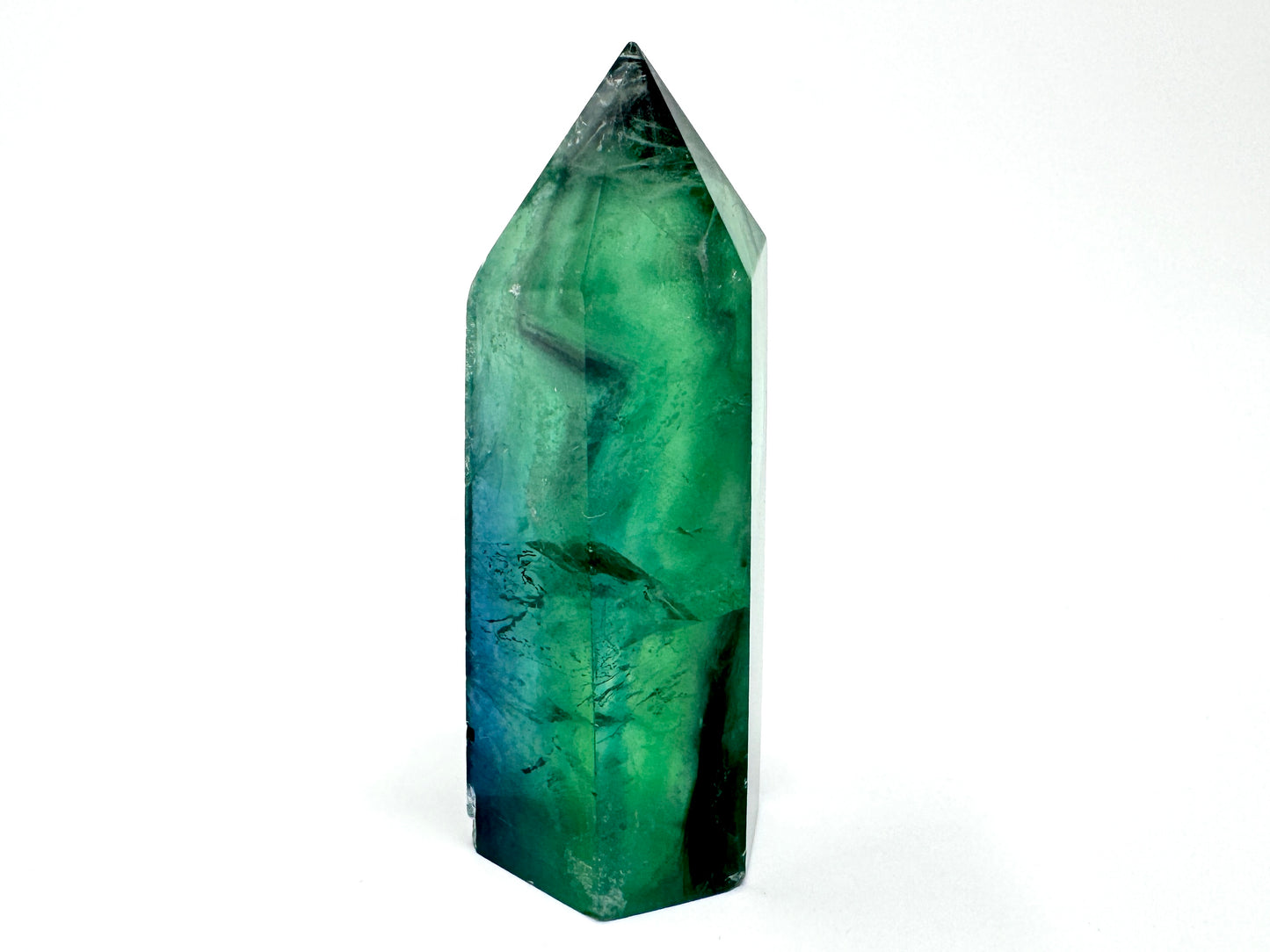 Blue And Green Fluorite Crystal Point 6cm