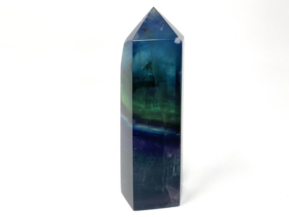 Blue Rainbow Fluorite Crystal Point Large 11.7cm