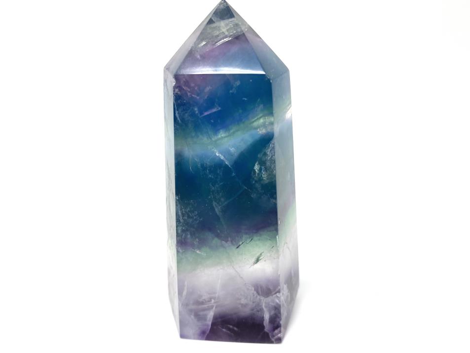 Blue Rainbow Fluorite Crystal Point 9.3cm