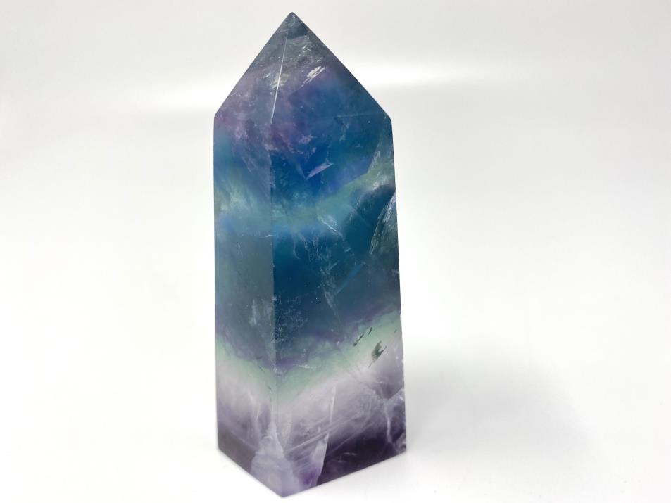 Blue Rainbow Fluorite Crystal Point 9.3cm