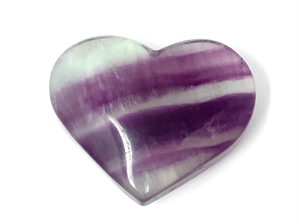 Rainbow Fluorite Crystal Heart 3.9cm