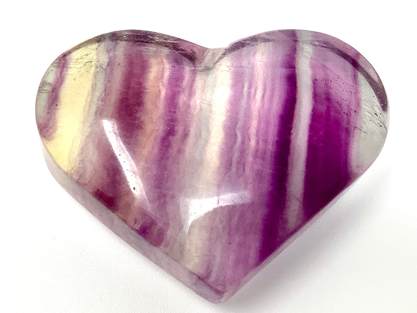 Pastel Rainbow Fluorite Crystal Heart 3.8cm