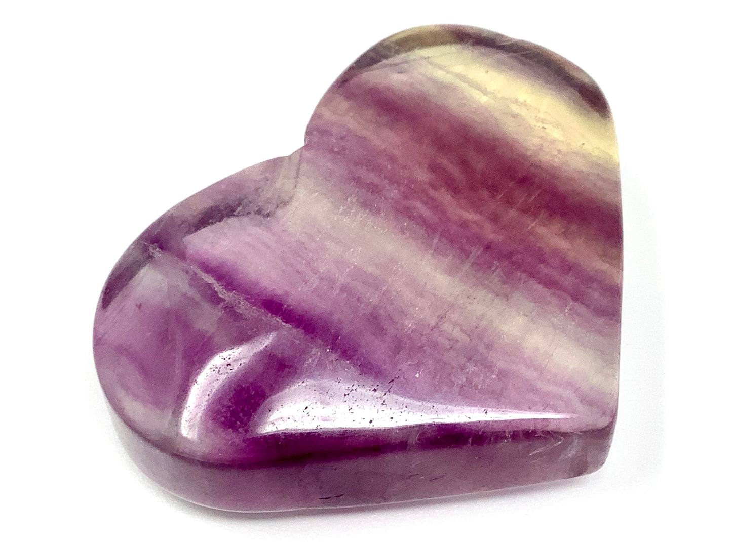 Pastel Rainbow Fluorite Crystal Heart 3.8cm