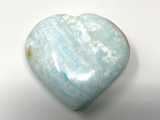 Caribbean Calcite Crystal Heart Large 8.5cm