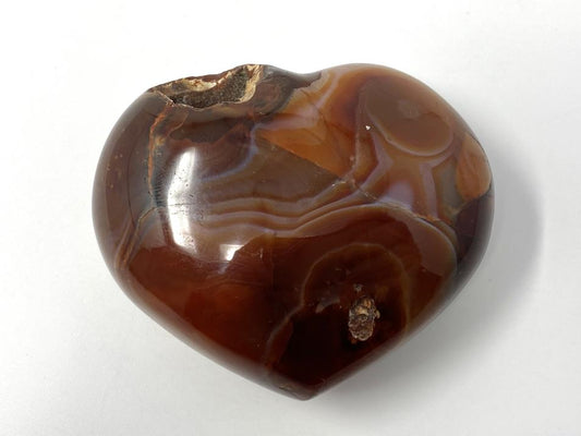 Druzy Carnelian Crystal Heart 7.7cm