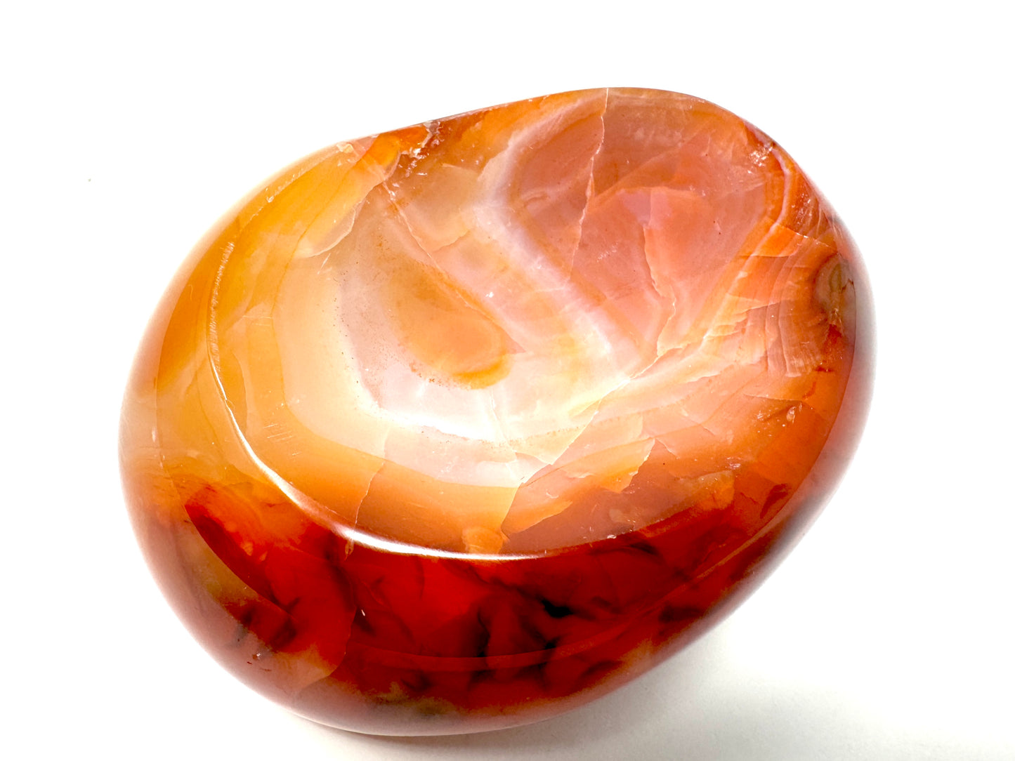 Carnelian Crystal Bowl 8.7cm