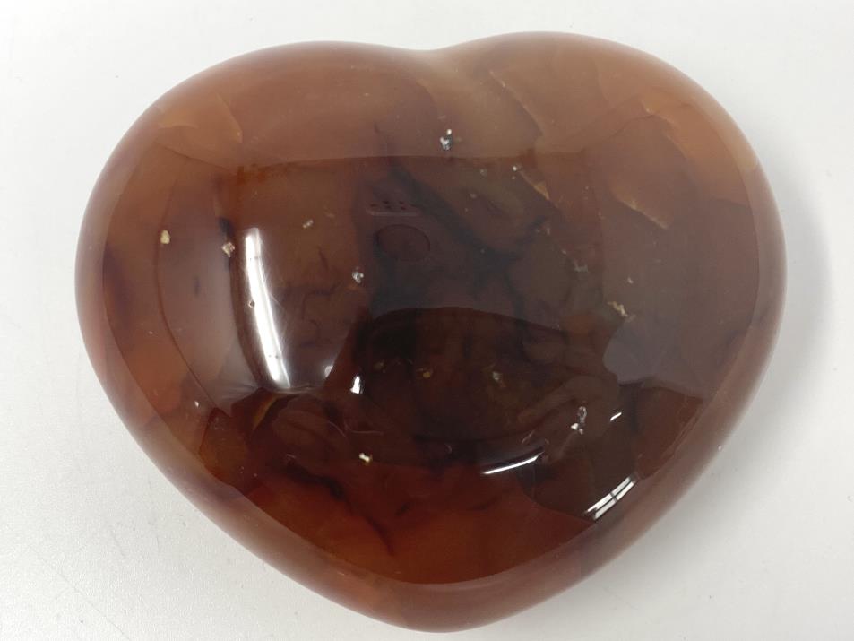 Large Druzy Carnelian Crystal Heart 8.2cm