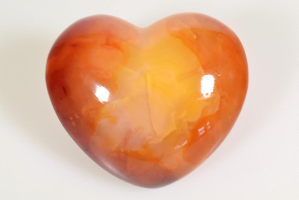 Carnelian Crystal Heart 6.8cm