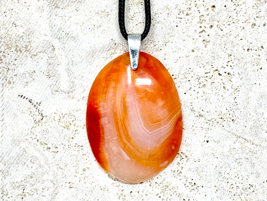 Carnelian Pendant Oval 4.6cm