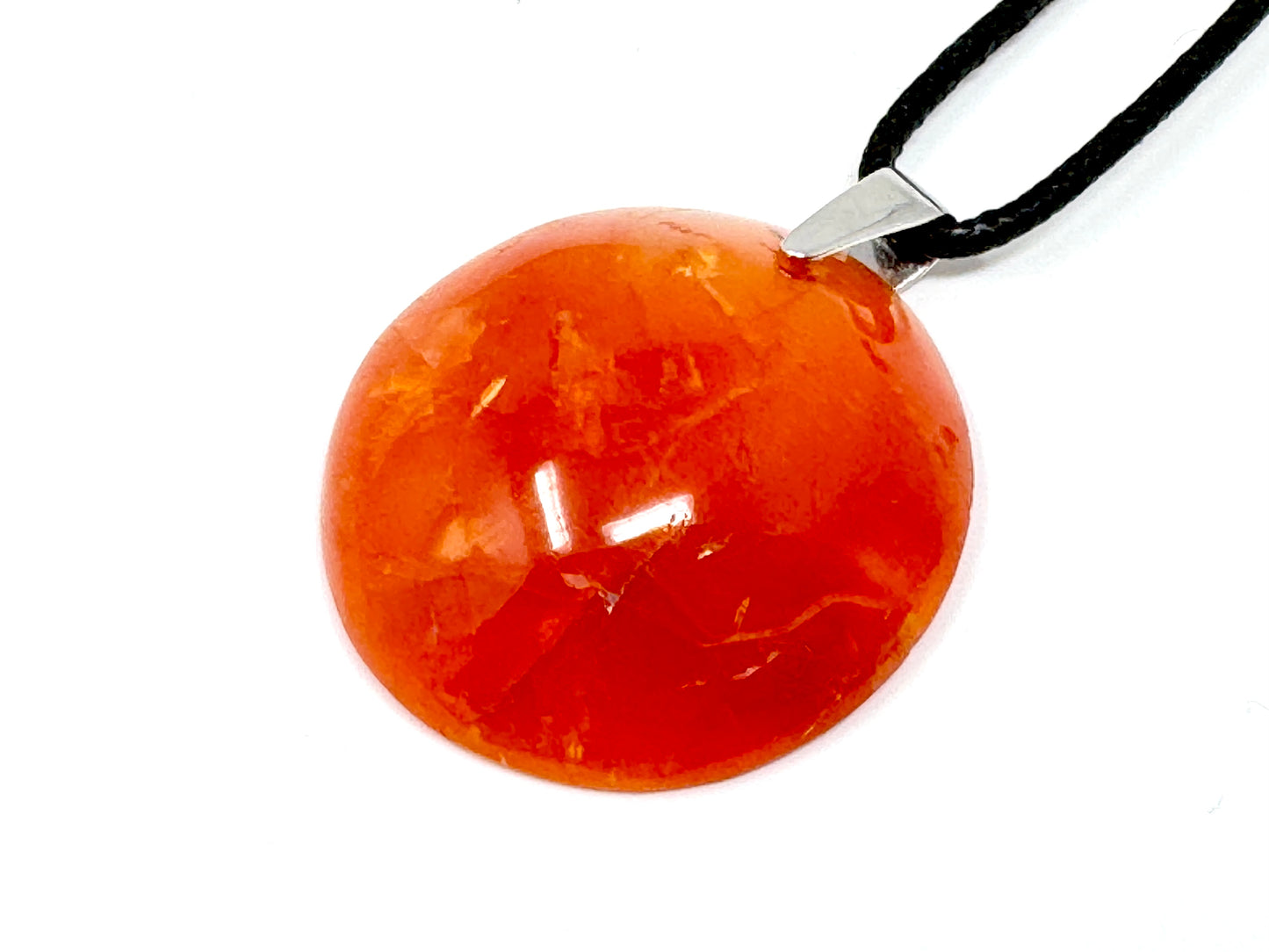 Carnelian Pendant Round 3.6cm