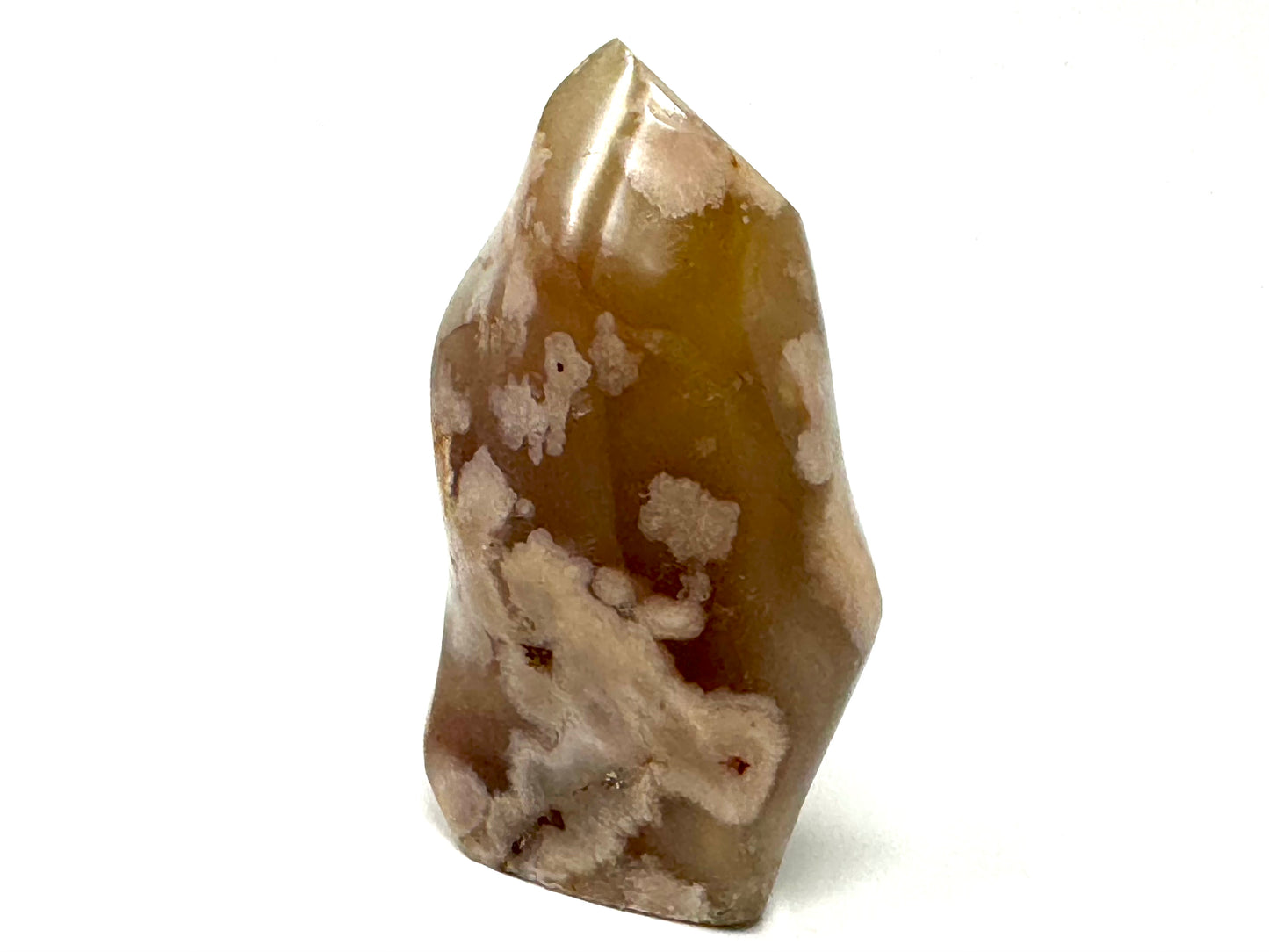 Cherry Blossom Agate Crystal Flame Shape 8cm