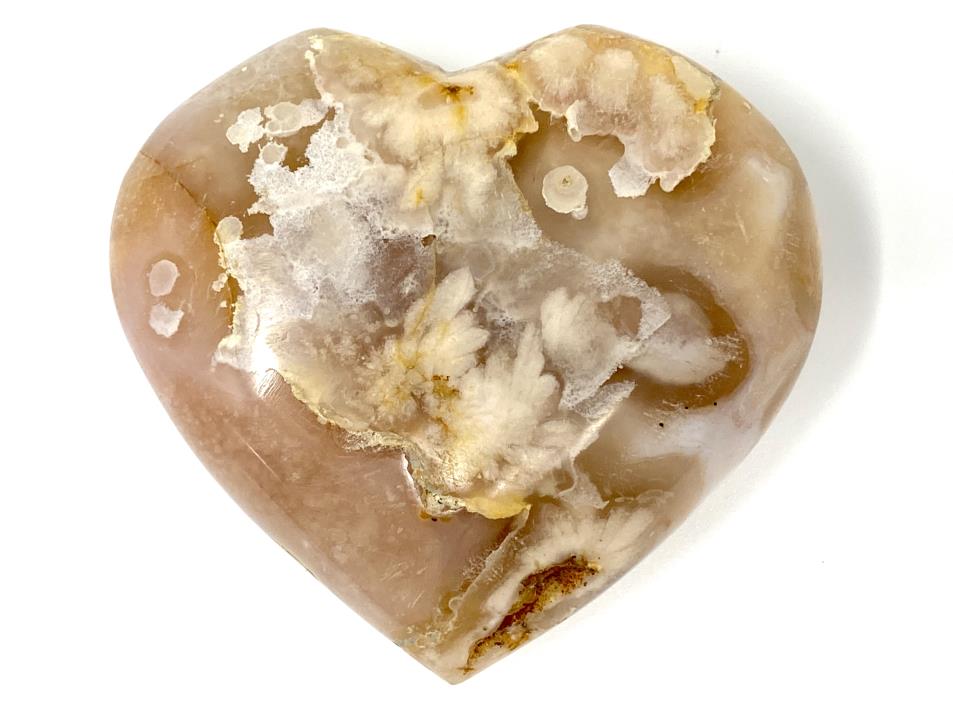 Cherry Blossom Agate Crystal Heart 6.7cm