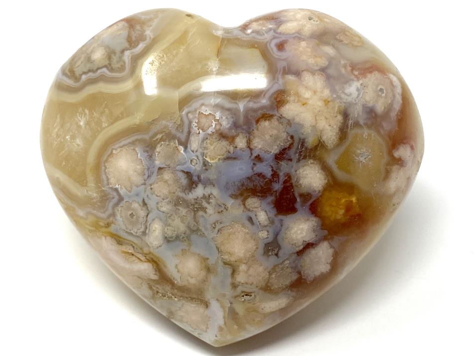 Cherry Blossom Agate Crystal Heart 6.9cm