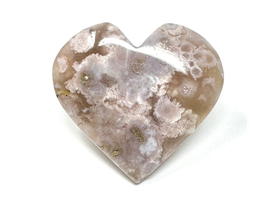 Cherry Blossom Agate Crystal Heart 5.6cm