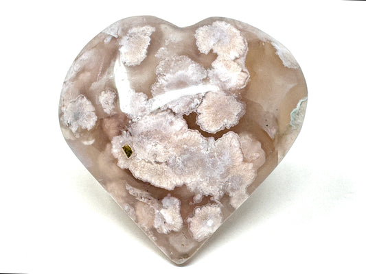 Cherry Blossom Agate Crystal Heart 5.7cm