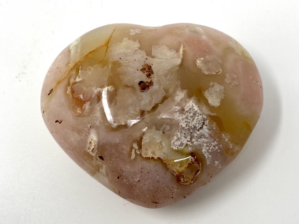 Cherry Blossom Agate Crystal Heart 6.1cm