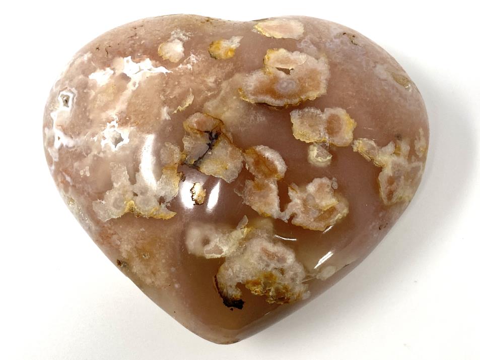 Cherry Blossom Agate Crystal Heart 7.6cm