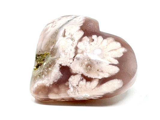 Cherry Blossom Agate Crystal Heart 5.5cm