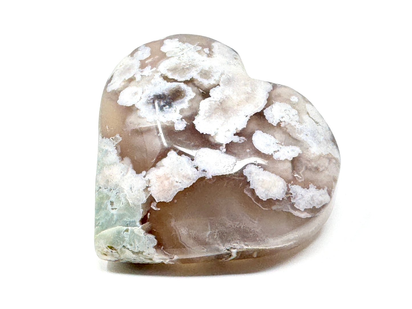 Cherry Blossom Agate Crystal Heart 5.9cm