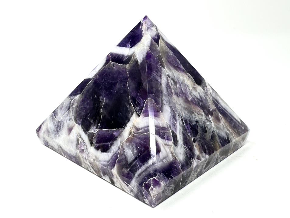 Chevron Amethyst Crystal Pyramid 6.5cm