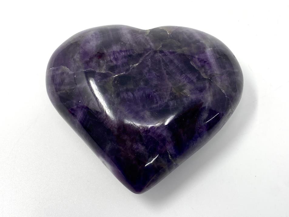 Chevron Amethyst Crystal Heart 7.2cm