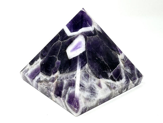 Chevron Amethyst Crystal Pyramid 6.5cm