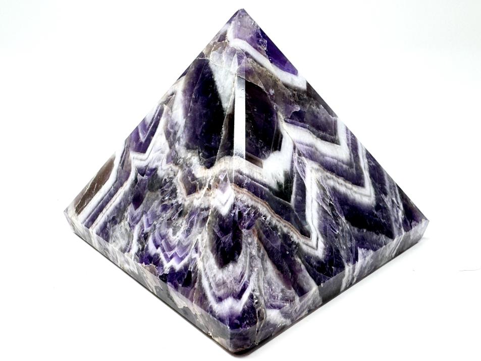 Chevron Amethyst Crystal Pyramid 6.8cm