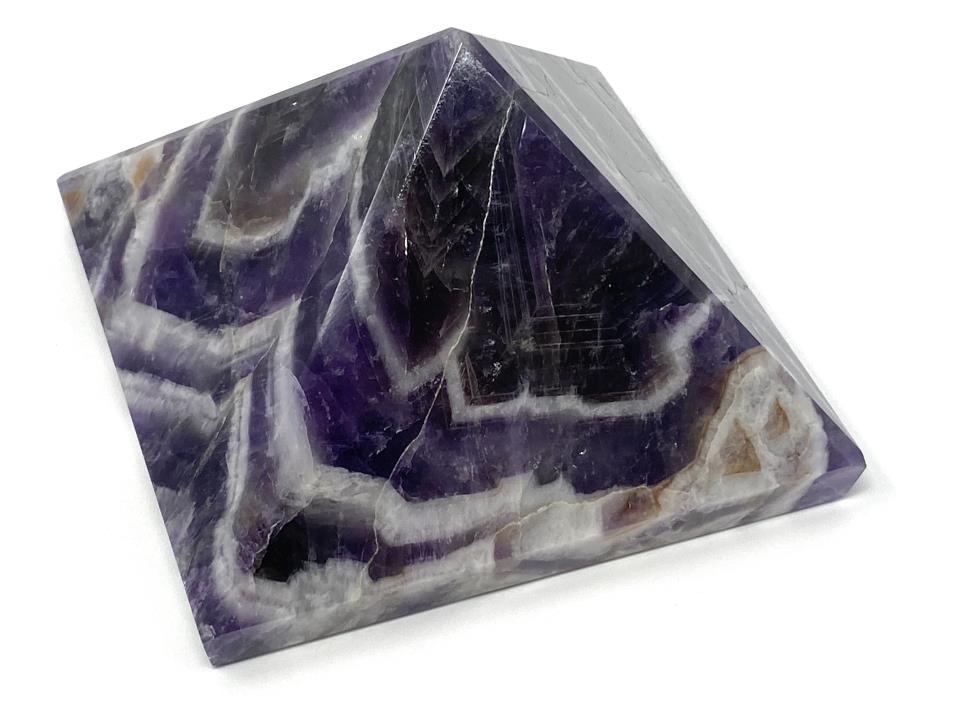 Chevron Amethyst Crystal Pyramid 7.2cm