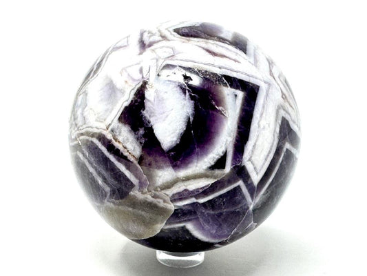 Chevron Amethyst Crystal Sphere 7cm