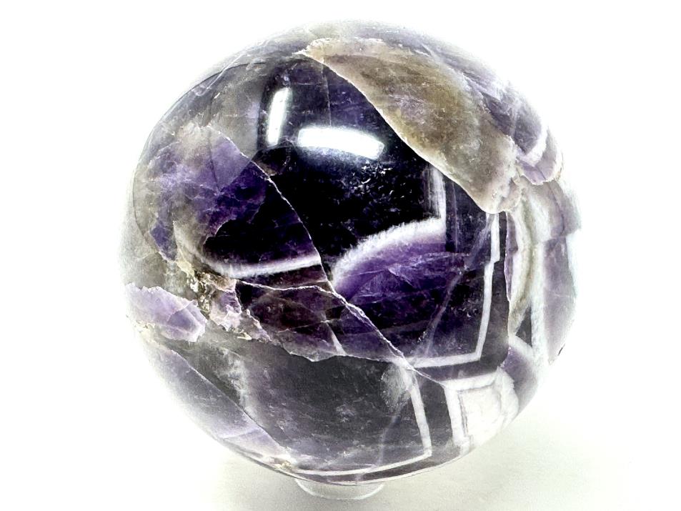 Chevron Amethyst Crystal Sphere 7cm