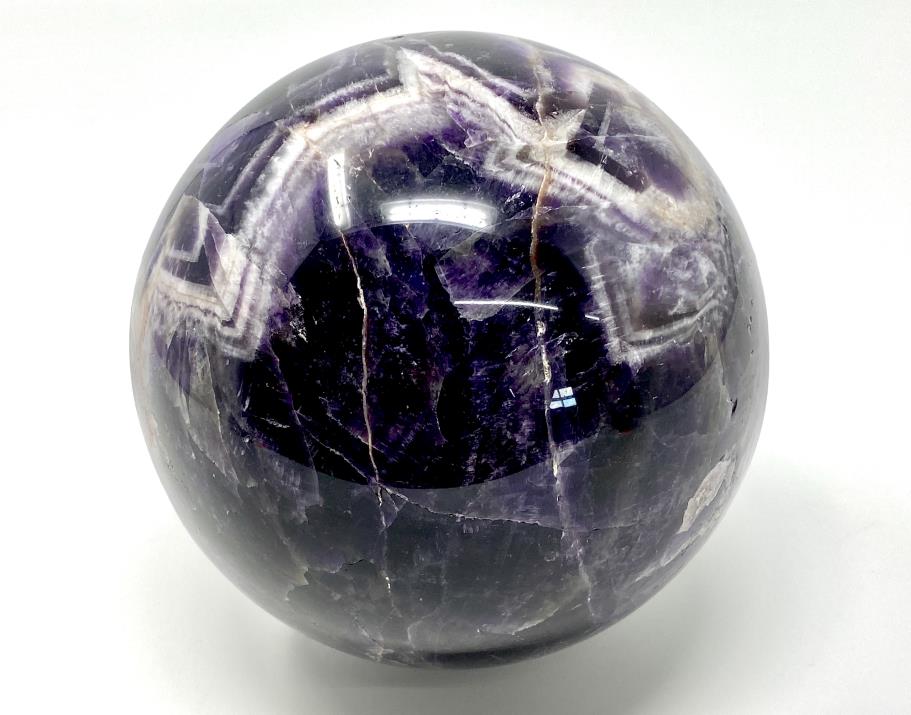 Chevron Amethyst Crystal Sphere Large 11.1cm