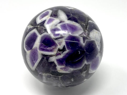 Chevron Amethyst Crystal Sphere Large 8.4cm