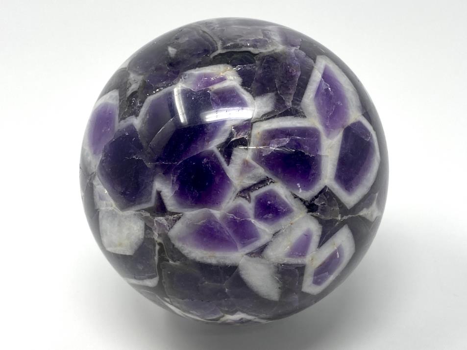 Chevron Amethyst Crystal Sphere Large 8.4cm