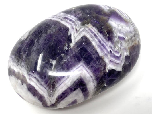 Chevron Amethyst Crystal Pebble 6.6cm