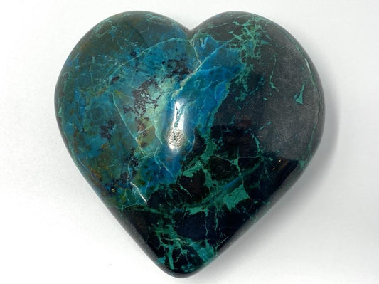 Chrysocolla Crystal Heart Large 8.3cm