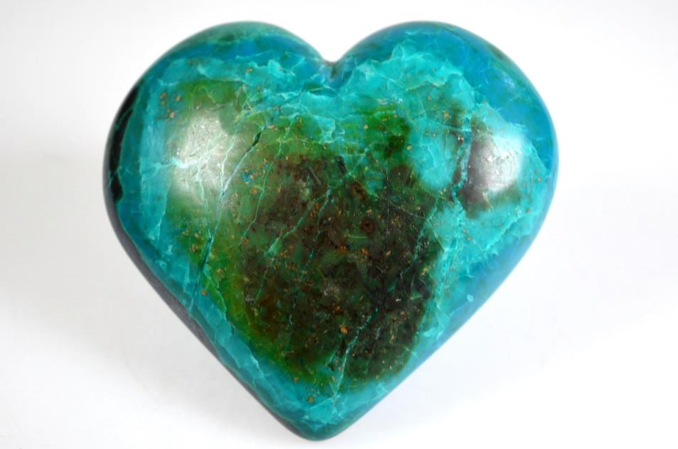 Chrysocolla Crystal Heart 7.6cm