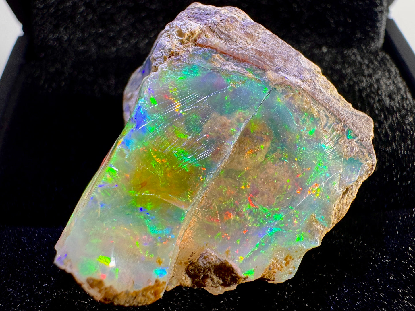 Ethiopian Crystal Opal Stone: Welo Opal Gemstone Natural Crystal 9 Grams