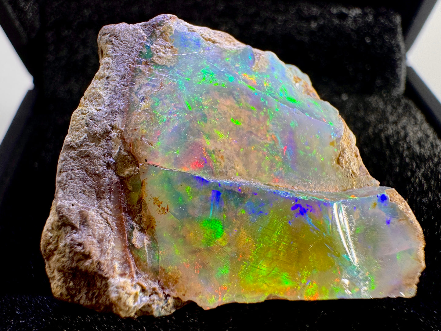 Ethiopian Crystal Opal Stone: Welo Opal Gemstone Natural Crystal 9 Grams