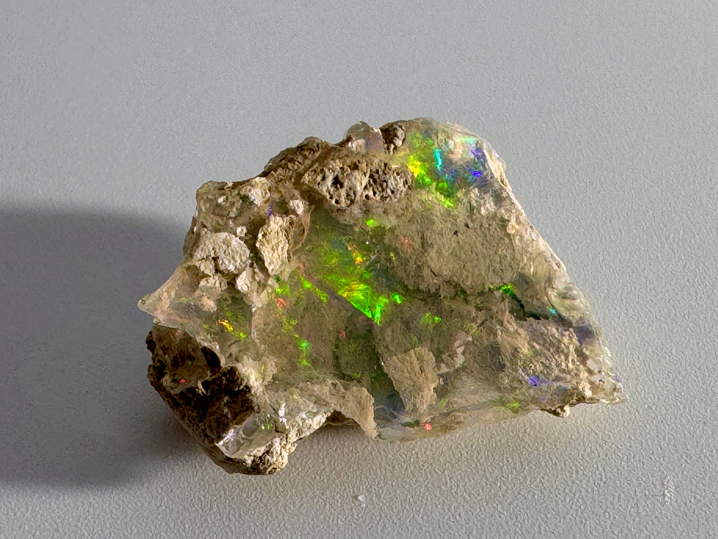 Ethiopian Crystal Opal Stone: Welo Opal Gemstone Natural Crystal 2.56 Grams