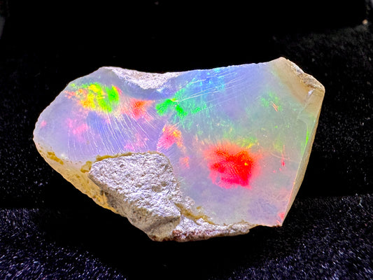 Ethiopian Crystal Opal Stone: Welo Opal Gemstone Natural Crystal 3.08 Grams