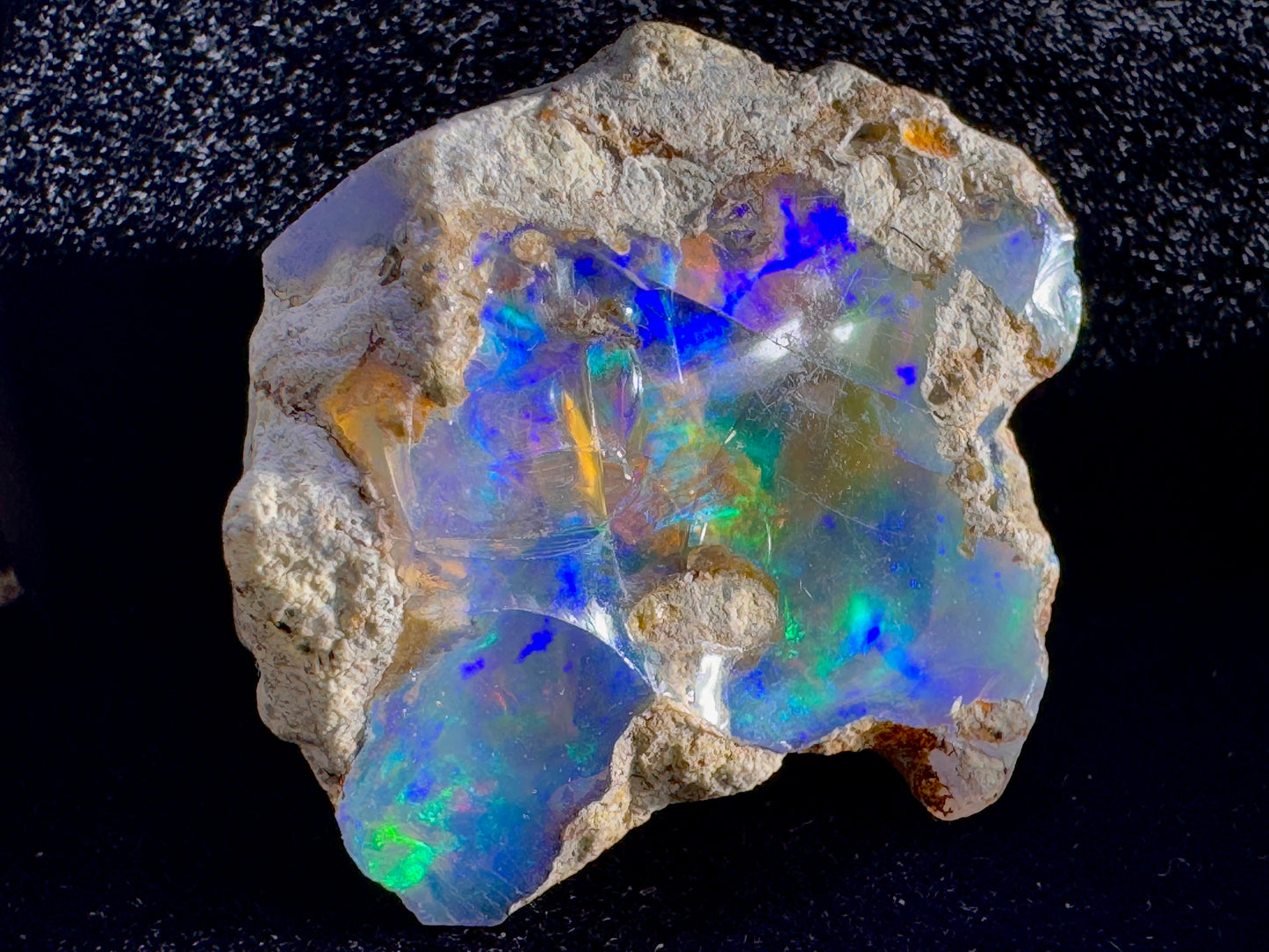 Ethiopian Crystal Opal Stone: Welo Opal Gemstone Natural Crystal 9.79 Grams