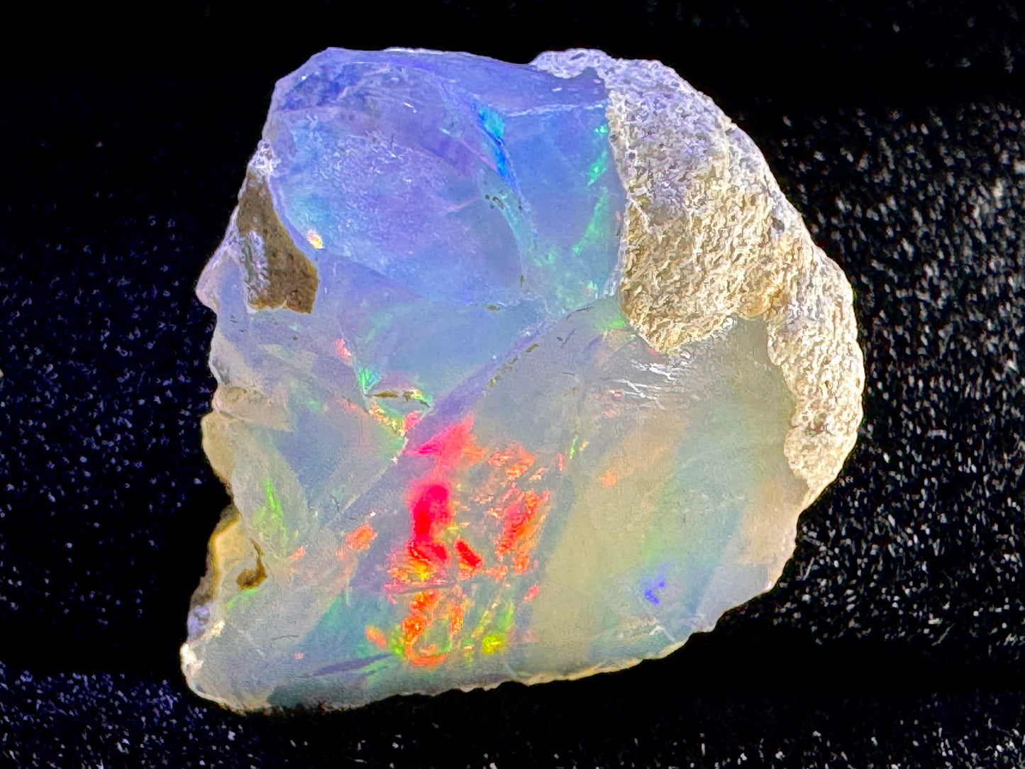 Ethiopian Crystal Opal Stone: Welo Opal Gemstone Natural Crystal 2.92 Grams