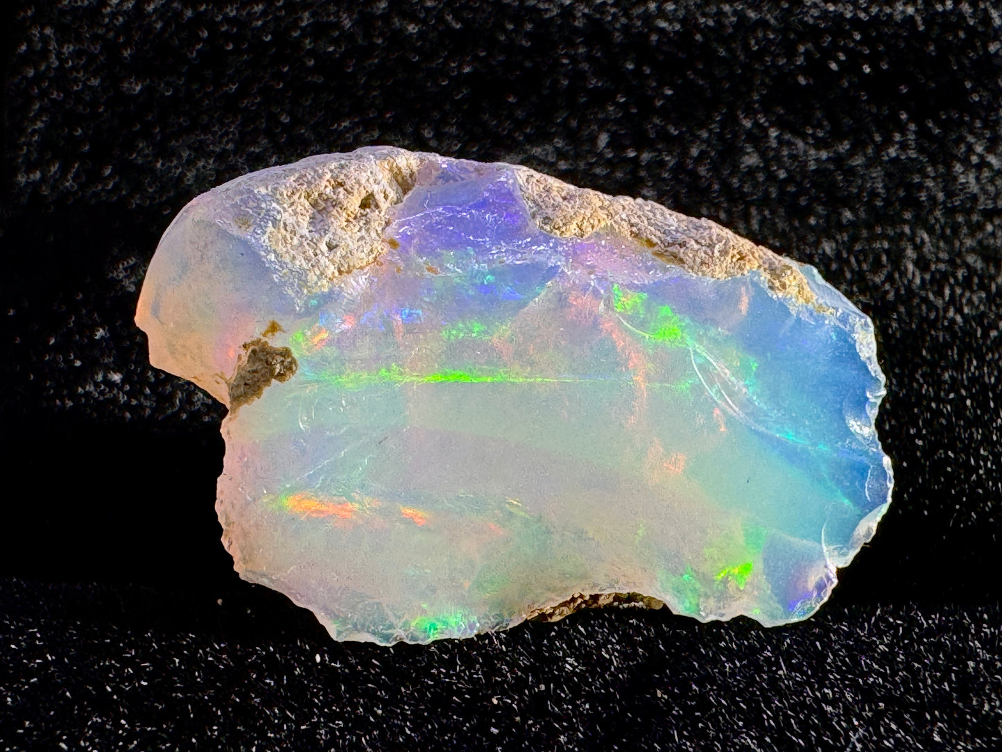 Ethiopian Crystal Opal Stone: Welo Opal Gemstone Natural Crystal 2.61 Grams