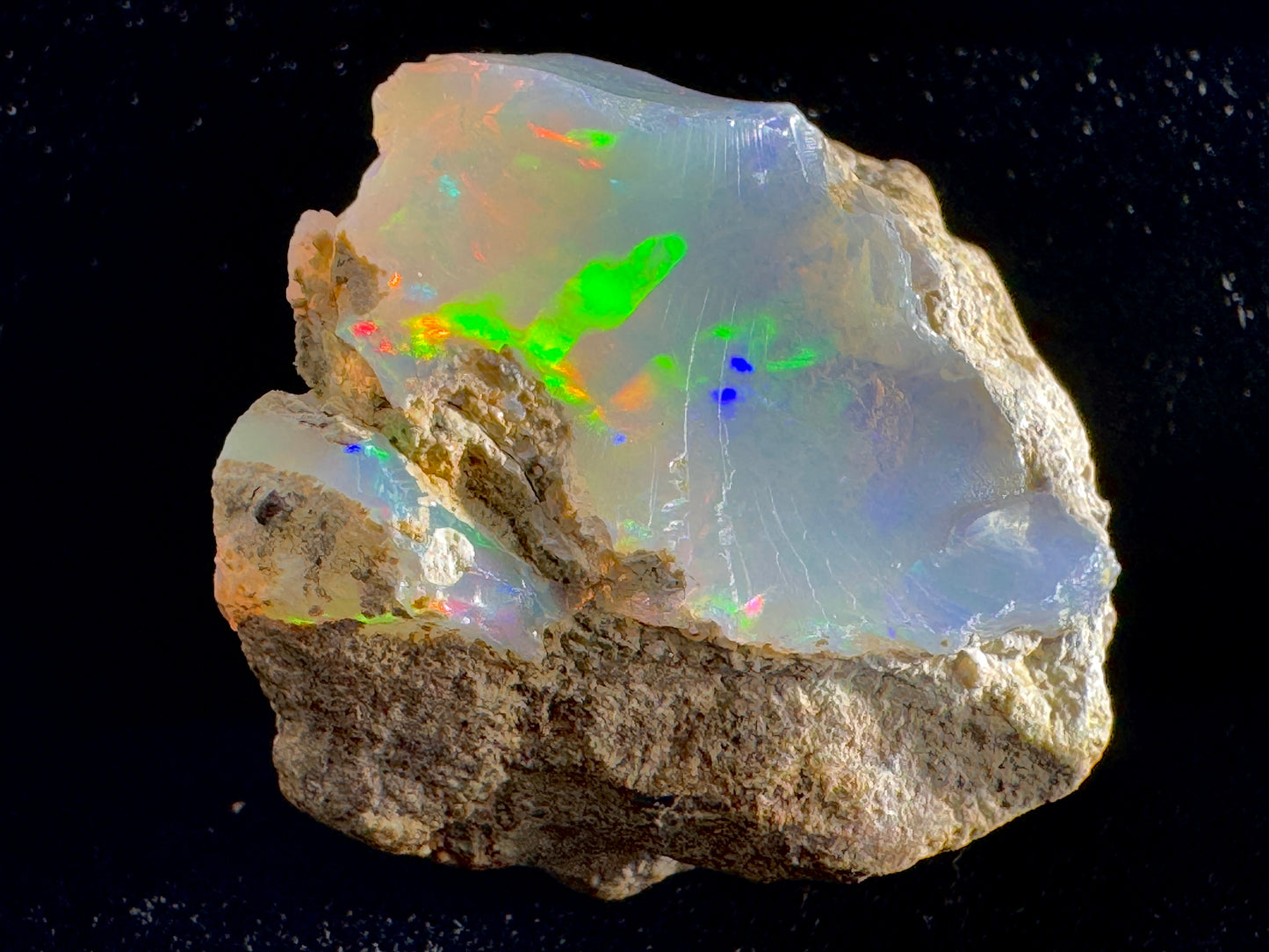 Ethiopian Crystal Opal Stone: Welo Opal Gemstone Natural Crystal 7.33 Grams