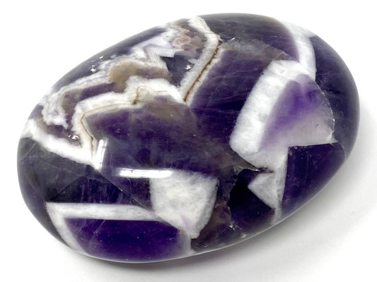 Chevron Amethyst Crystal Pebble 6cm