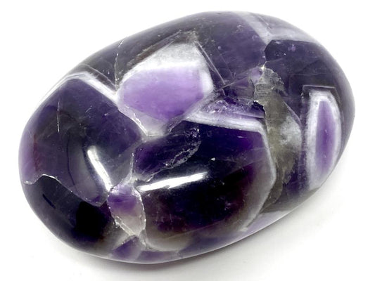 Chevron Amethyst Crystal Pebble 6.2cm