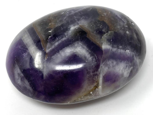 Chevron Amethyst Crystal Pebble 6.3cm