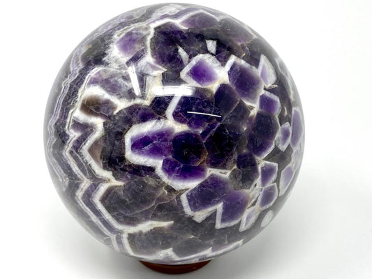 Chevron Amethyst Crystal Sphere Large 13cm